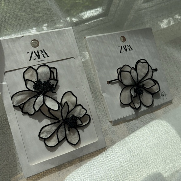 Zara Flower Fabric Earrings‎ And Chocker Necklace Set main image 11